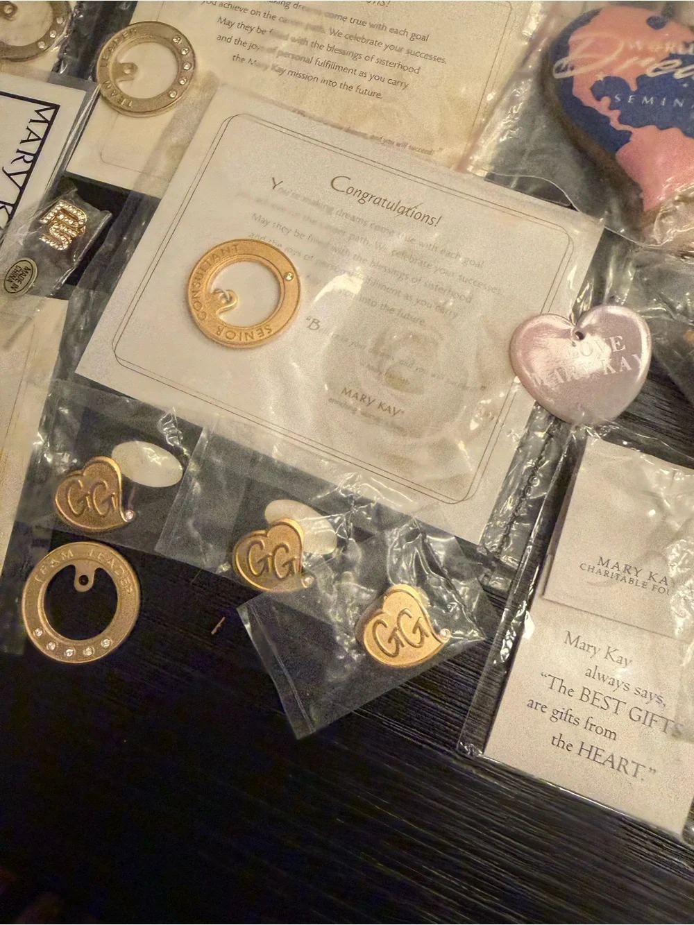 Mary Kay Bundle of Pins Pin Enhancers Keychains Magnet Charms Assorted Lot